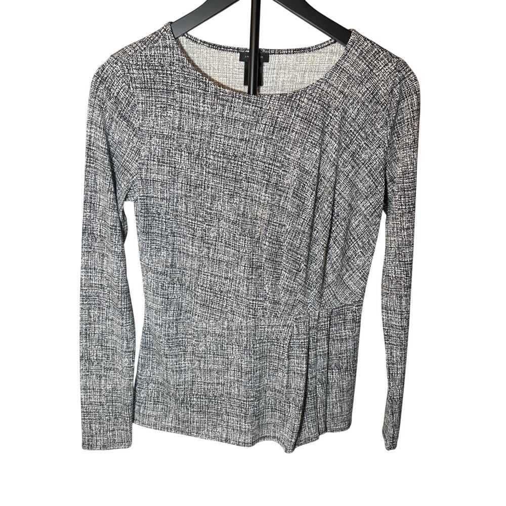 Ann Taylor Factory womens crosshatch faux peplum tunic blouse. Size XS. workwear